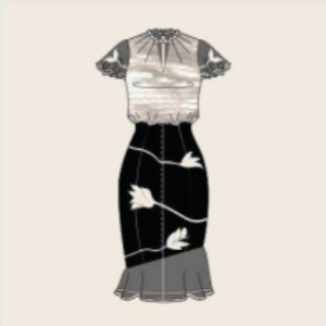 Robe maxi à manches longues