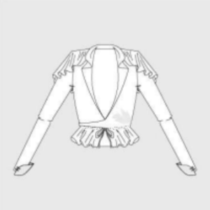 Veste talleur avec ceinture englobante boutonee a lamere