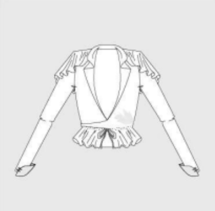 Veste talleur avec ceinture englobante boutonee a lamere